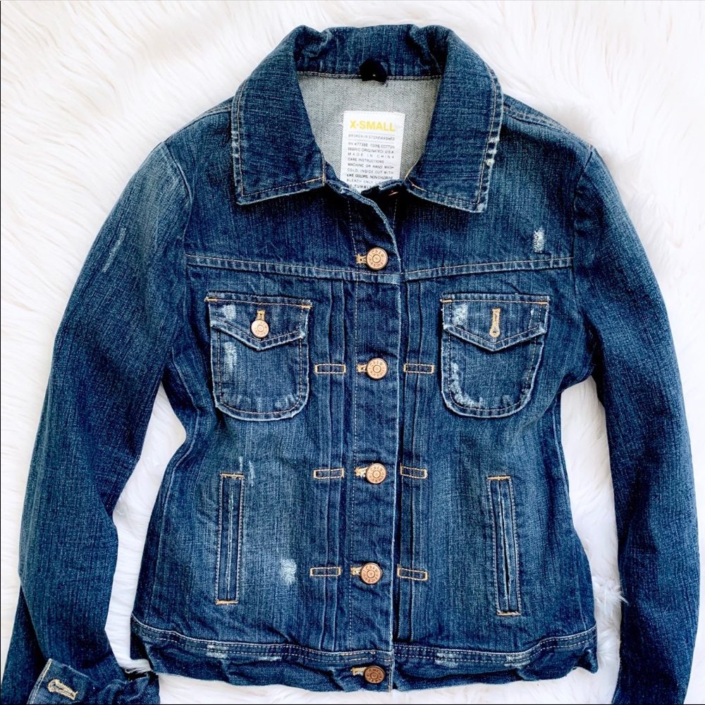 J.Crew Distressed Denim Jacket - Picture 3 of 12